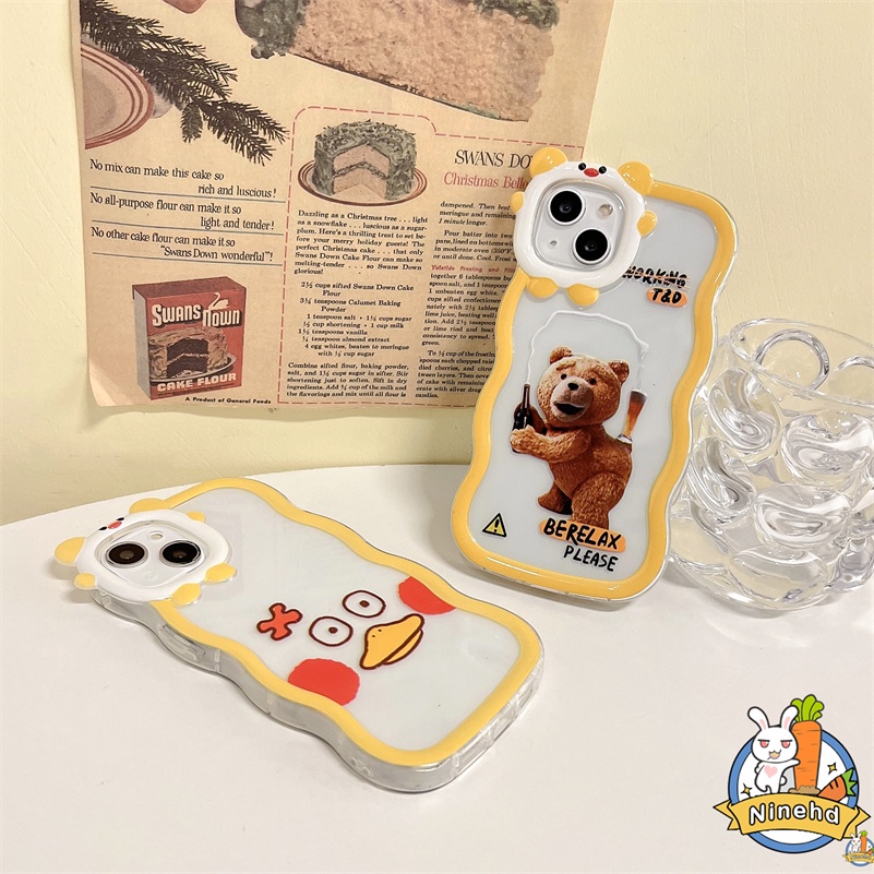 IPHONE Casing Kompatibel Untuk Iphone14 13 12 11 Pro Max X Xr Xs Max7 8 6 6s Plus SE Motif Kartun Lucu Casing Ponsel Shockproof Wavy Little Monster Lens Silicone Bumper Cover Pelindung