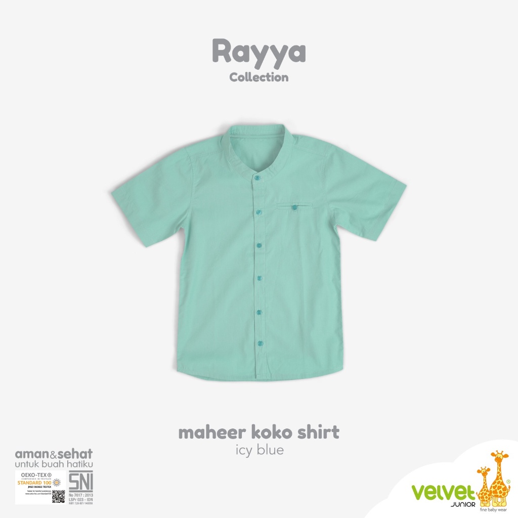 Velvet Junior Maheer Koko Shirt Atasan Anak Laki-Laki Raya Collection / Koko anak