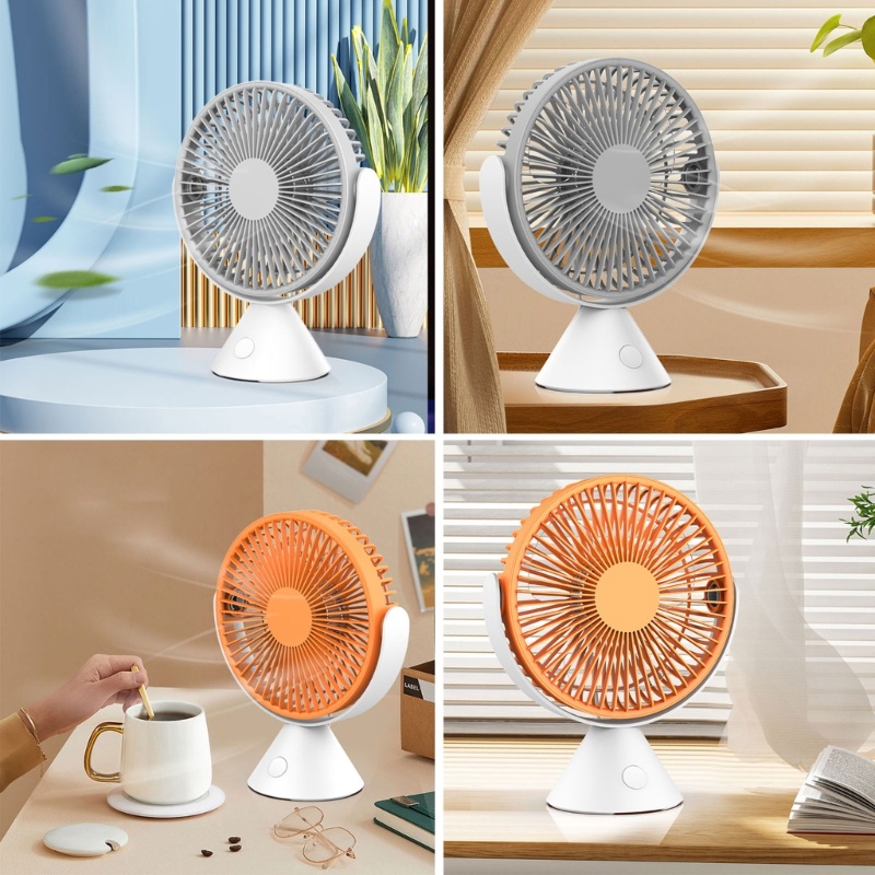 Zzz 4000mAh Portable 3Gears Portable Desk Fan Ceiling Fan Kipas Angin Gantung Mini Kipas Meja