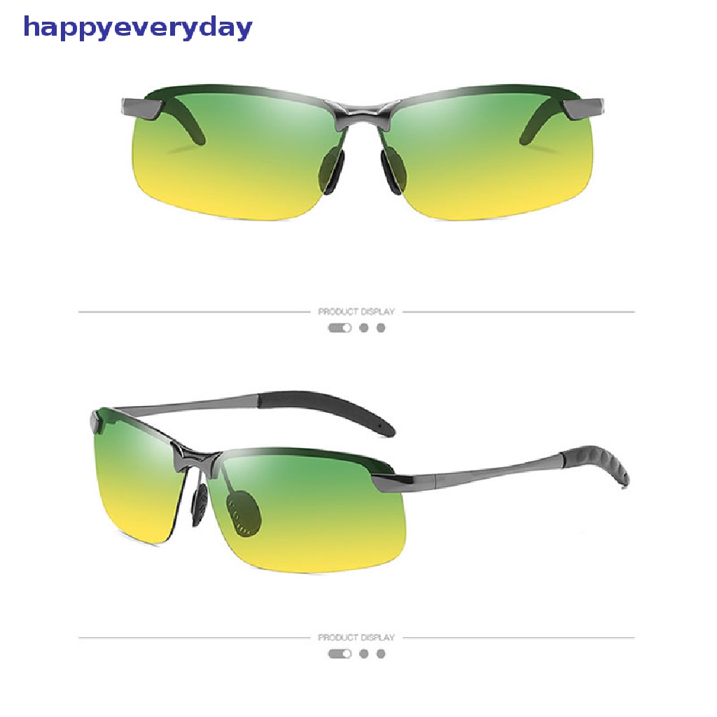 [happy] Kacamata Polarized Photochromic Siang Dan Malam Mengemudi Memancing Night Vision [ID]