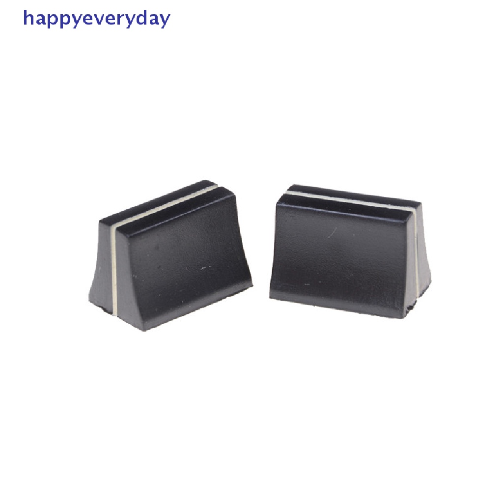 [happy] Potensiometer Slide 10x Hitam Mixer Fader Knob 19mmLx12mmW Untuk Shaft 4mm [ID]
