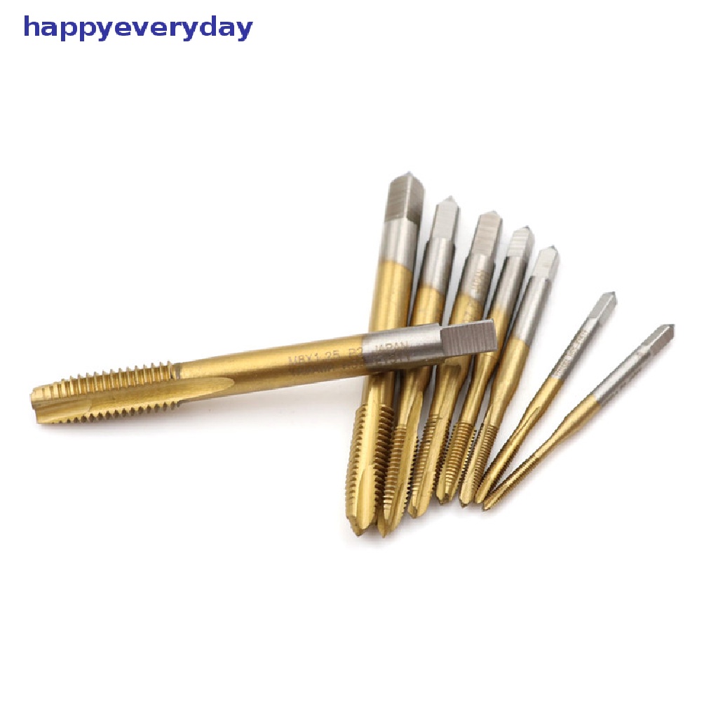 [Selamat] M2/m2.5/m3/m3.5/m4/m5/m6/m8 HSS Metric Straight Suling Ulir Screw Tap Plug Tap [ID]