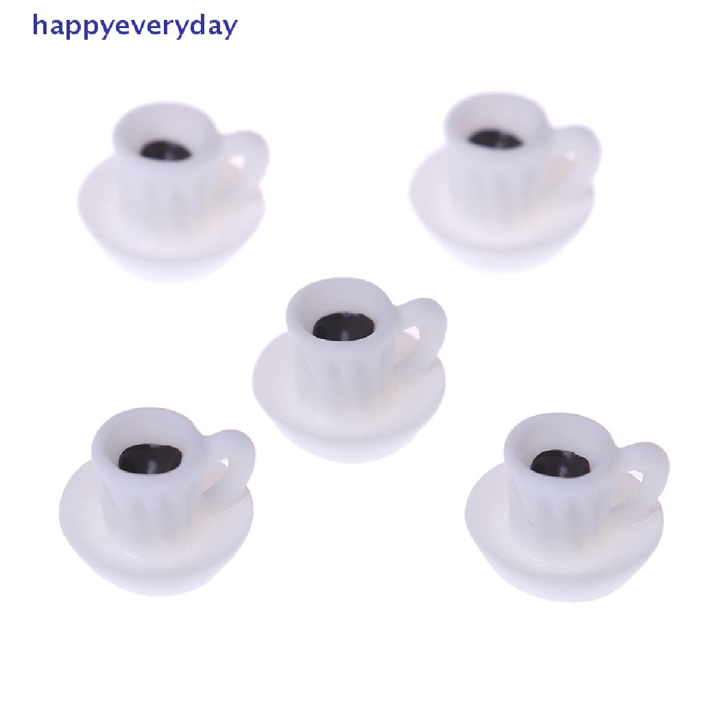 [happy] 5pcs Cangkir Kopi Rumah Boneka Mini Minuman Peralatan Makan Rumah decors Boneka Aksesoris [ID]