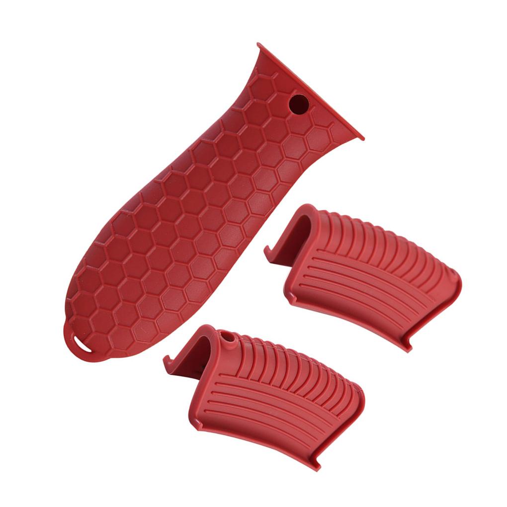 3pcs/set Pegangan Panci Cover Pan Handle Silicone Sleeve Hot