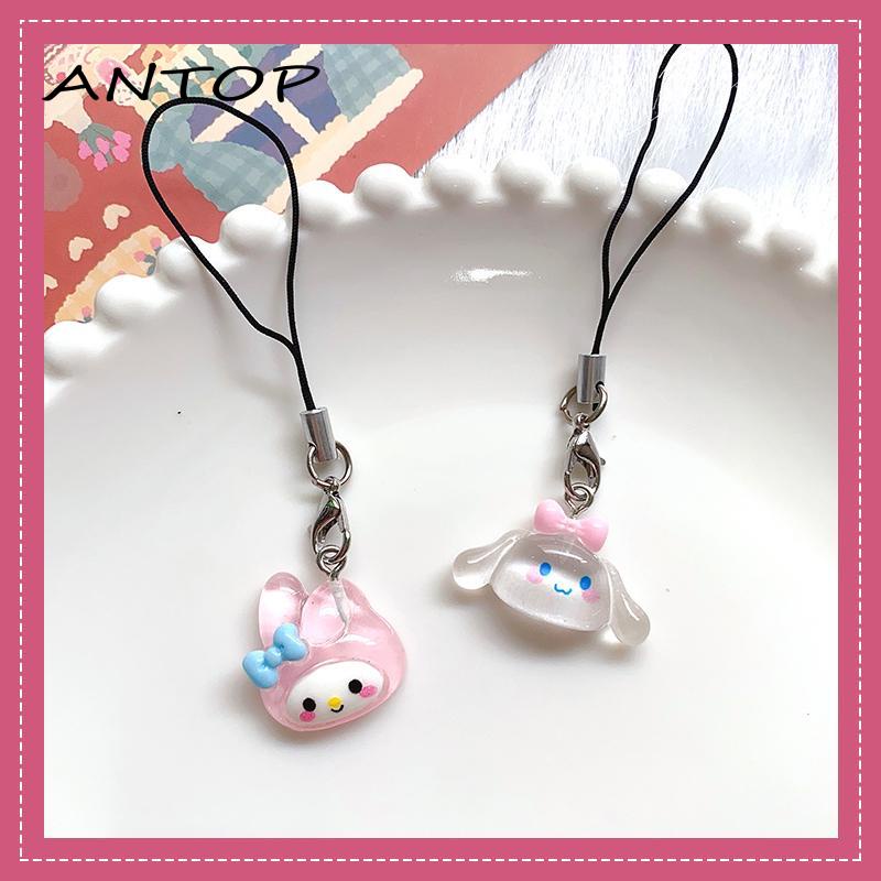 Liontin Telepon Glitter Transparan Pochacco Cinnamoroll Lucu USB Flash Disk Bag Pendant Lanyard [Yumna]