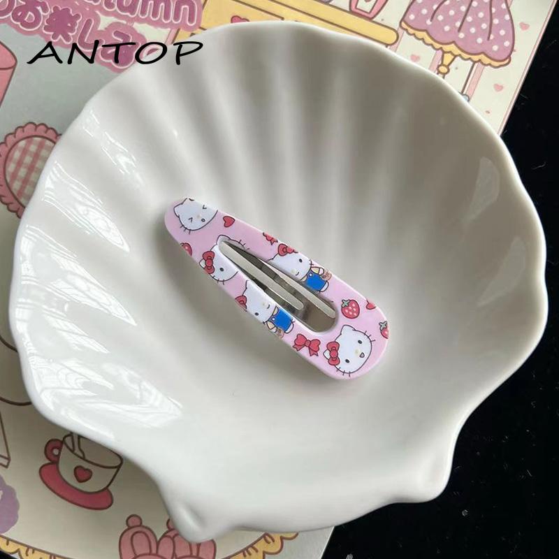 【antop】Cinnamoroll Kitty Cat Jepit Rambut Kartun Lucu Manis Gadis Poni Hairpin Aksesori Rambut