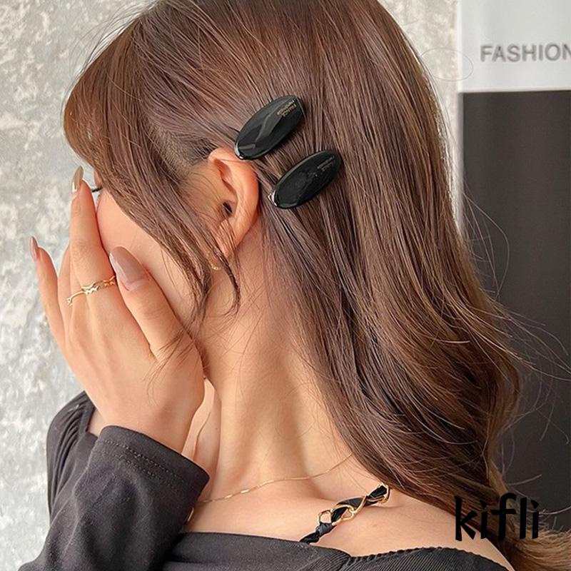 [KD] Indah Poni Rusak Klip Rambut Padat Tanda Emas Kecil Klip Rambut French Duckbill Clip Hairpin