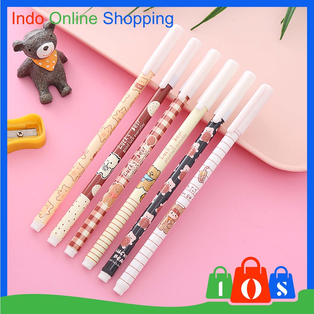 

IOS 698 Pulpen Korea Pelajar Dan Kantor Pena Beruang Lucu Pulpen Gel Motif Cute Bear Import COD