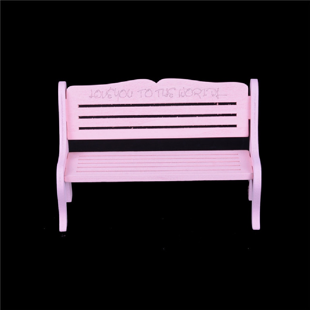 Deid13 * 8cm Kursi Bangku 1: 12rumah Boneka Miniatur Furniture Dekorasi Taman Martijn
