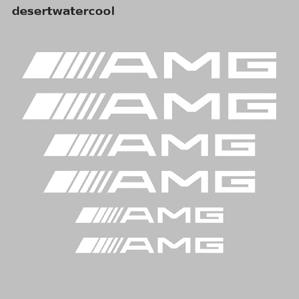 Deid 6PCS Stiker Vinyl Mobil Decal Untuk Kaliper Rem Mercedes AMG Tahan Air Martijn