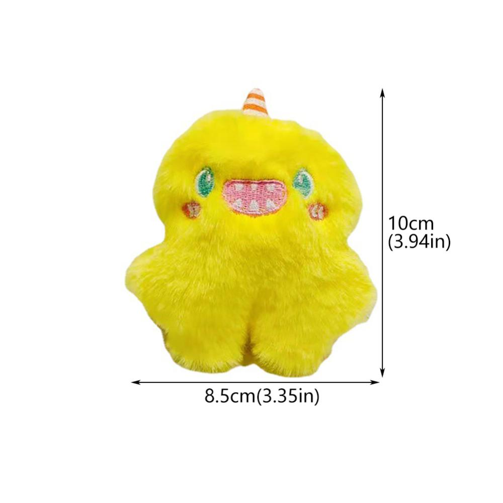 Timekey Lucu Mewah Monster Kecil Mainan Kartun Hewan Boneka Liontin Mobil Gantungan Kunci Tas Dekorasi Liontin Ulang Tahun Plushies Mainan DGA1