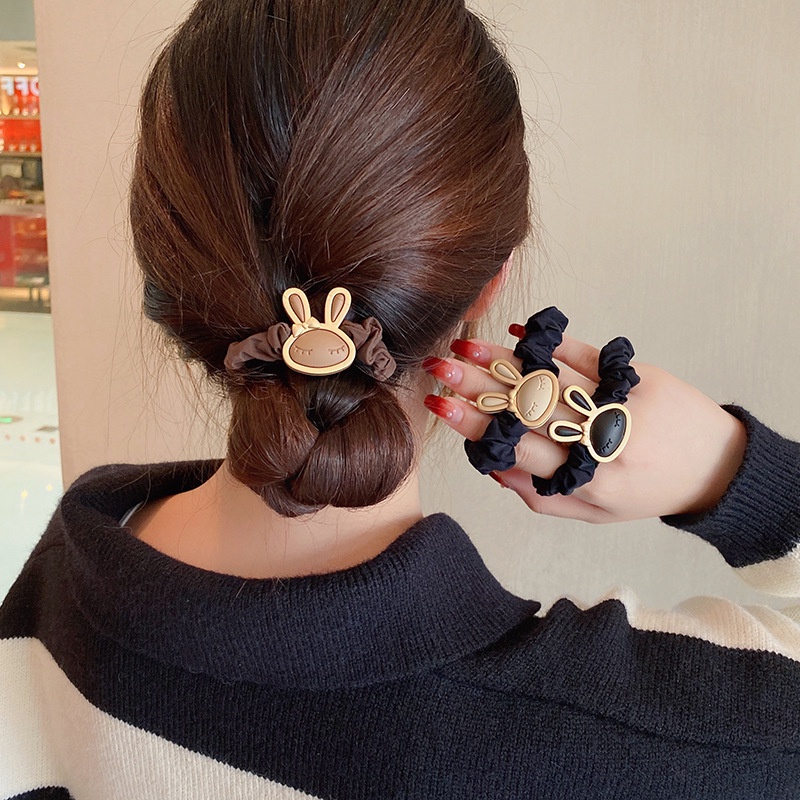 Edisi Korea Cincin Rambut Kelinci Karet Gelang Temperamen Lucu Kepala Tali Perempuan Taranto Ponytail Aksesoris Rambut