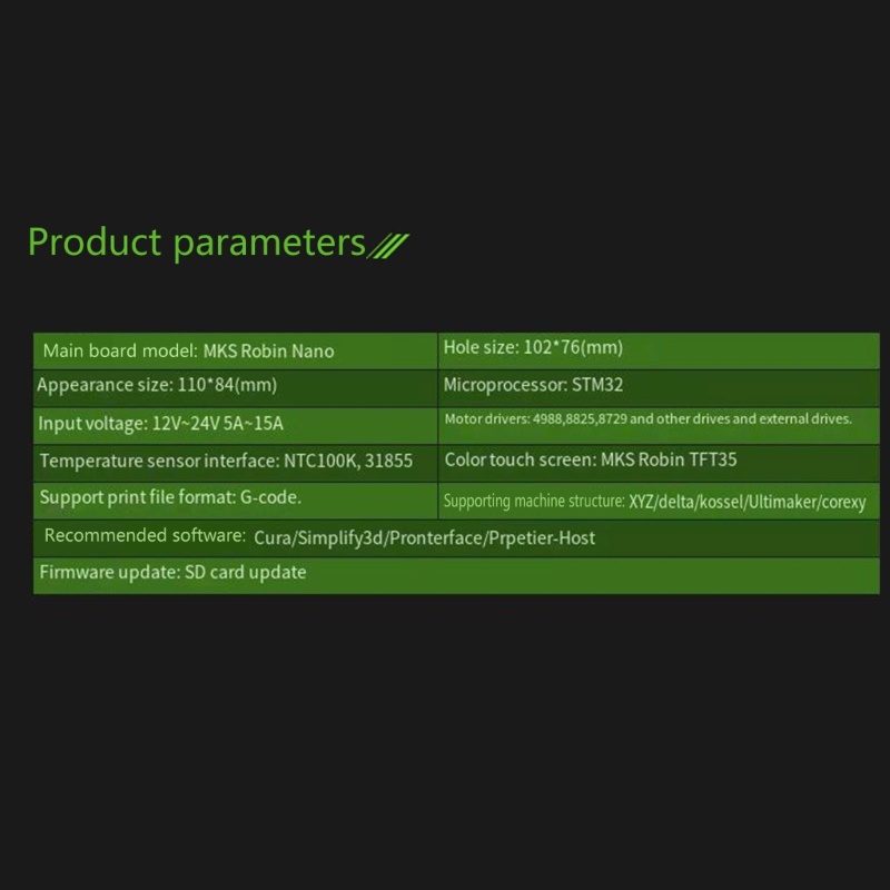 Zzz 3D Printer Parts- Makerbase MKS Robin Untuk Nano V1 2papan Kontrol TS35 Layar 32Bit TFT35 Untuk Touch Display USB Cabl