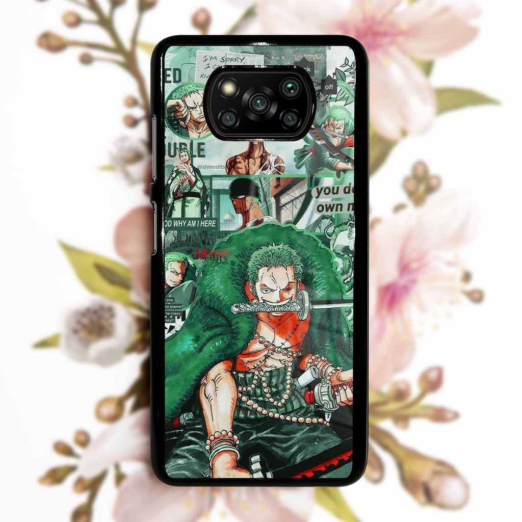 (PC70) Case Glossy Poco X3 | X3 NFC | X3 PRO | Casing Hp Xiaomi | Casing Hp Anime One Piece Zoro