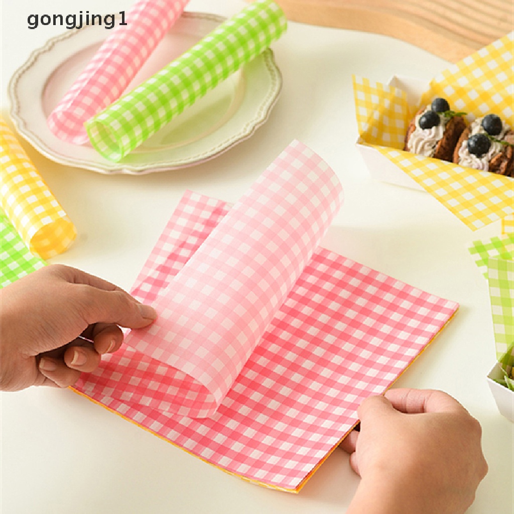 Ggg 100Pcs Wax Paper Sandwich Wrapping Paper Kertas Greaseproof Kertas Penggoreng Udara ID