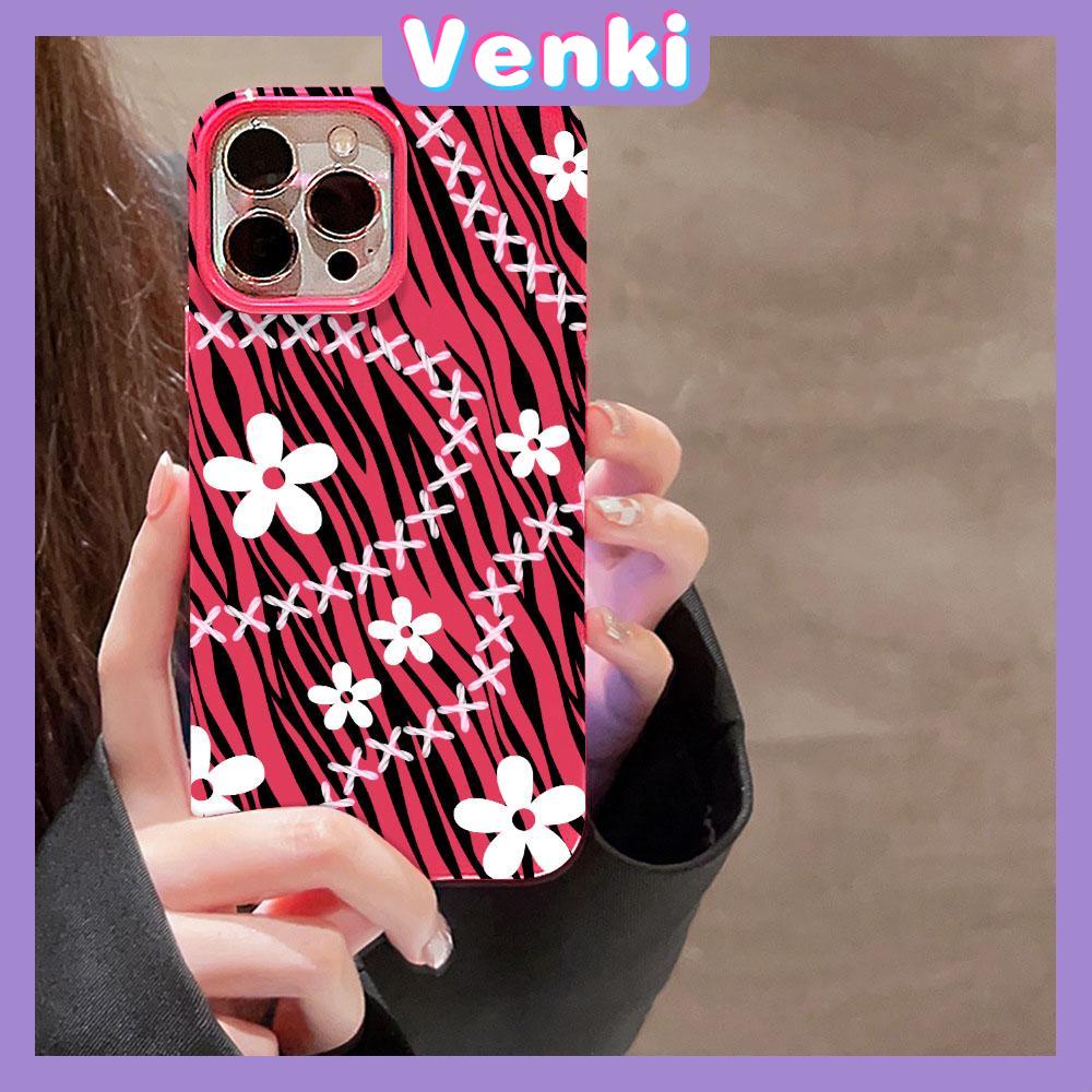 Case for iPhone 11 Soft TPU Glossy Rose Red Candy Case Stripe and Little Flower Camera Protection Shockproof For iPhone 14 13 12 11 Pro Max 7 8 Plus X XR