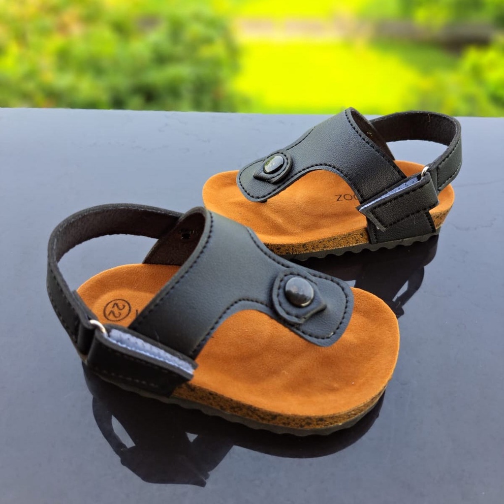 TOKOERS SP06 Sandal Puyuh Anak Unisex Motif Japit Umur 1 sampai 6 tahun - Bahan Kulit Sintesis - Anti Slip