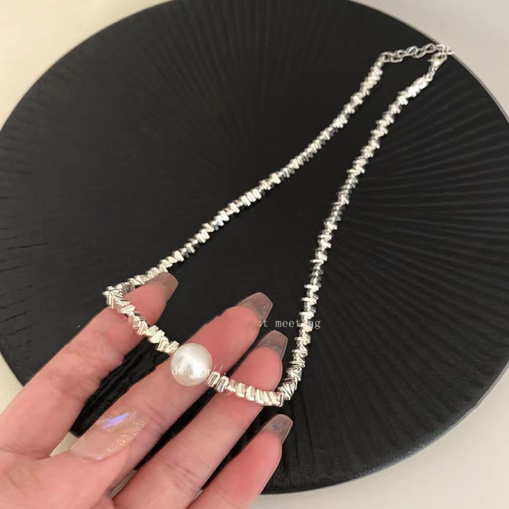 Kalung Mutiara Desain Unik Fashion Elegan Wanita Musim Panas Aksesoris Hadiah