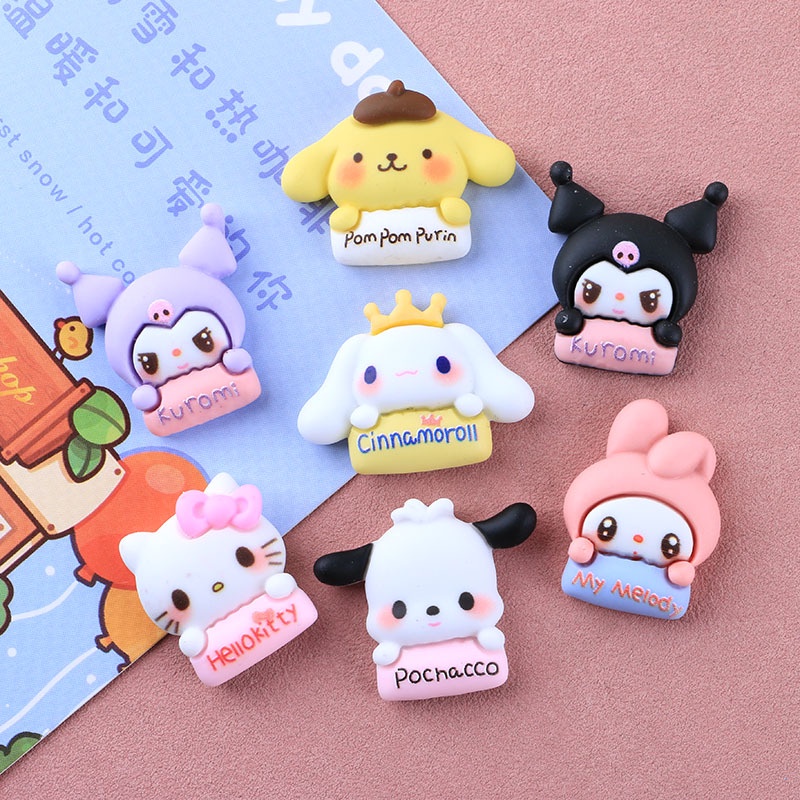 Kuromi/cinnamoroll/kitty Casing Ponsel DIY Bahan Aksesoris Aksesoris Klip Rambut Kepala Tali Dekorasi