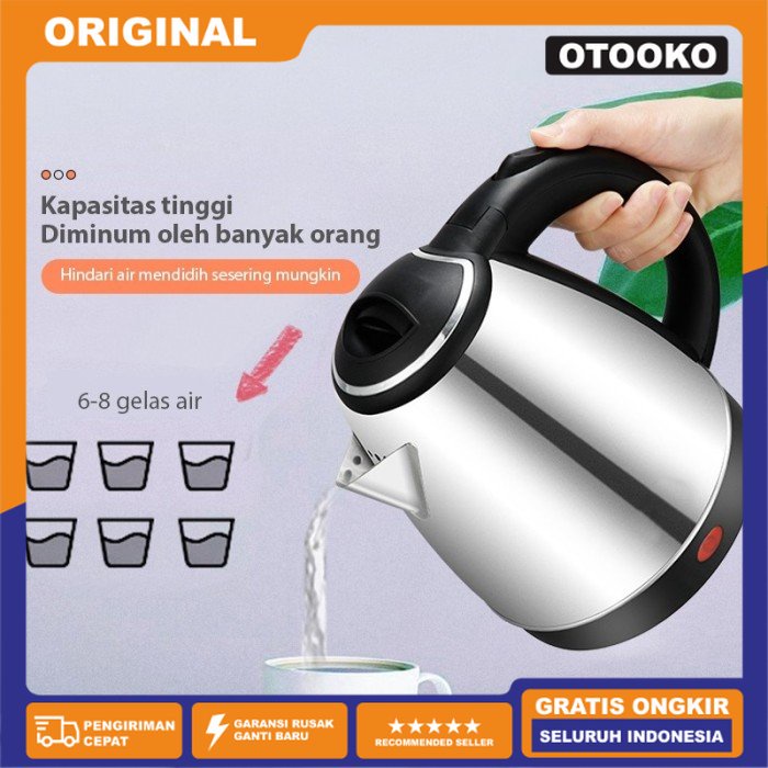 Teko Pemanas Air Listrik Elektrik Electric Kettle Ketel 2L 2 Liter