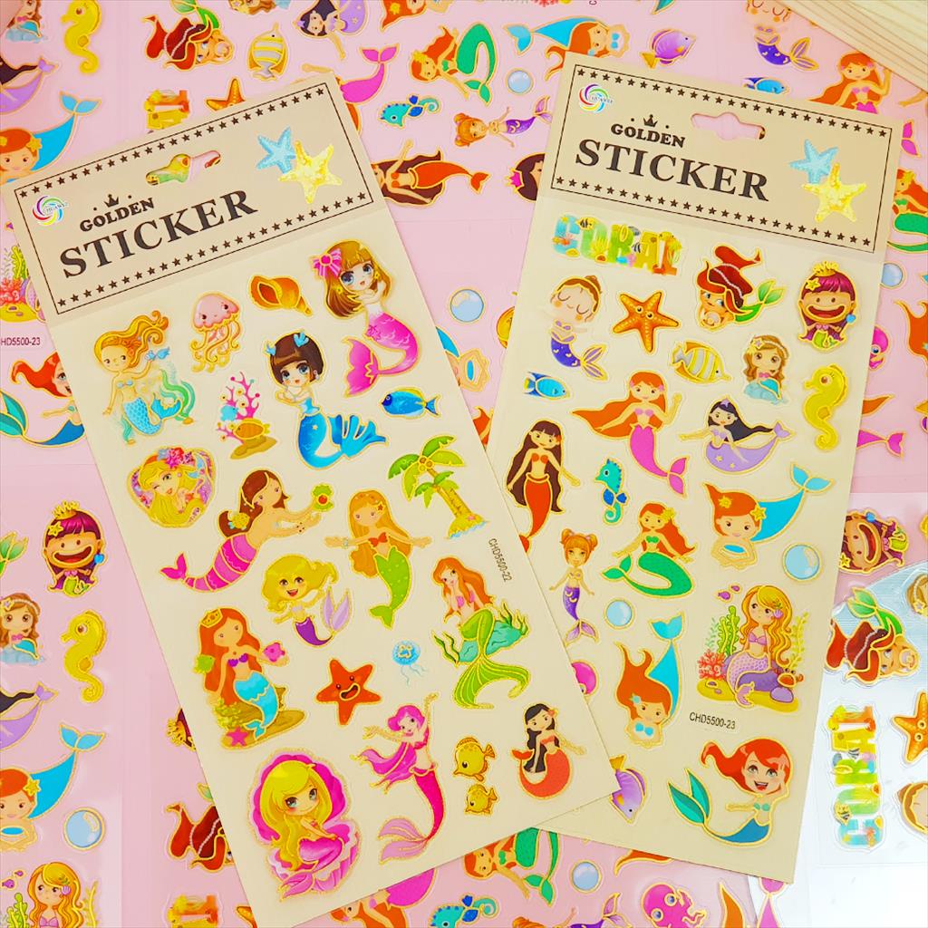 Sticker Buku Asthetic Golden Stiker Asthetic Lucu Karakter 21915-1