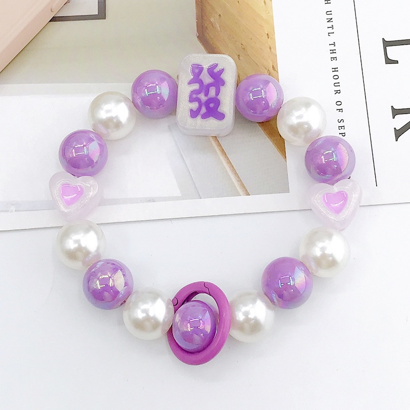 Lucu 3D Mahjong Anti Hilang Mix Warna Rantai Manik-Manik Universal Untuk Bluetooth Earphone TWS Case Cover Untuk Airpods 1 2 3 PRO 2 4 6 PRO2 PRO4 PRO6 i12 i13 PRO Inpods 12 13