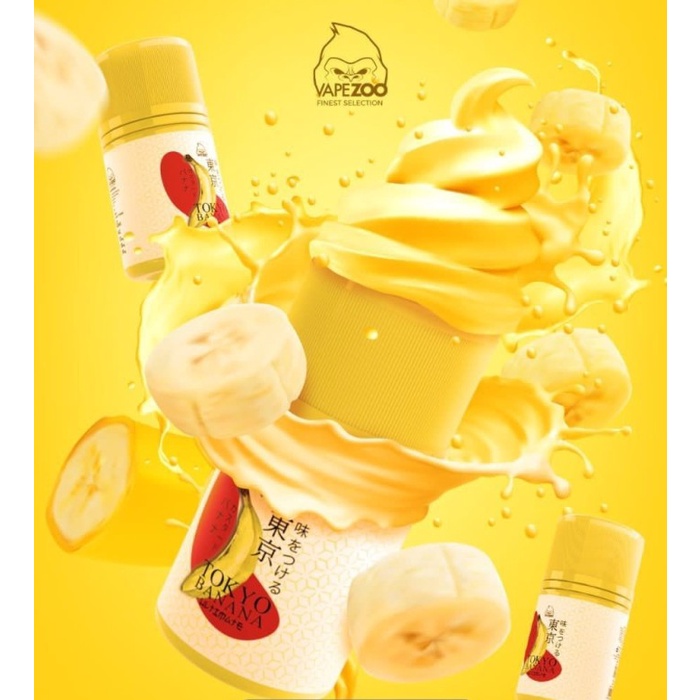 TOKYO BANANA ULTIMATE BANANA CREAM CAKE LIQUID FREEBASE 60ML