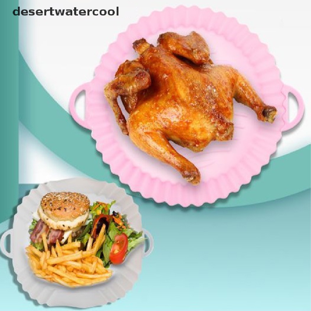 Deid Silikon Air Fryer Pot Keranjang Liners Anti Lengket Aman Oven Baking Tray Aksesoris Martijn