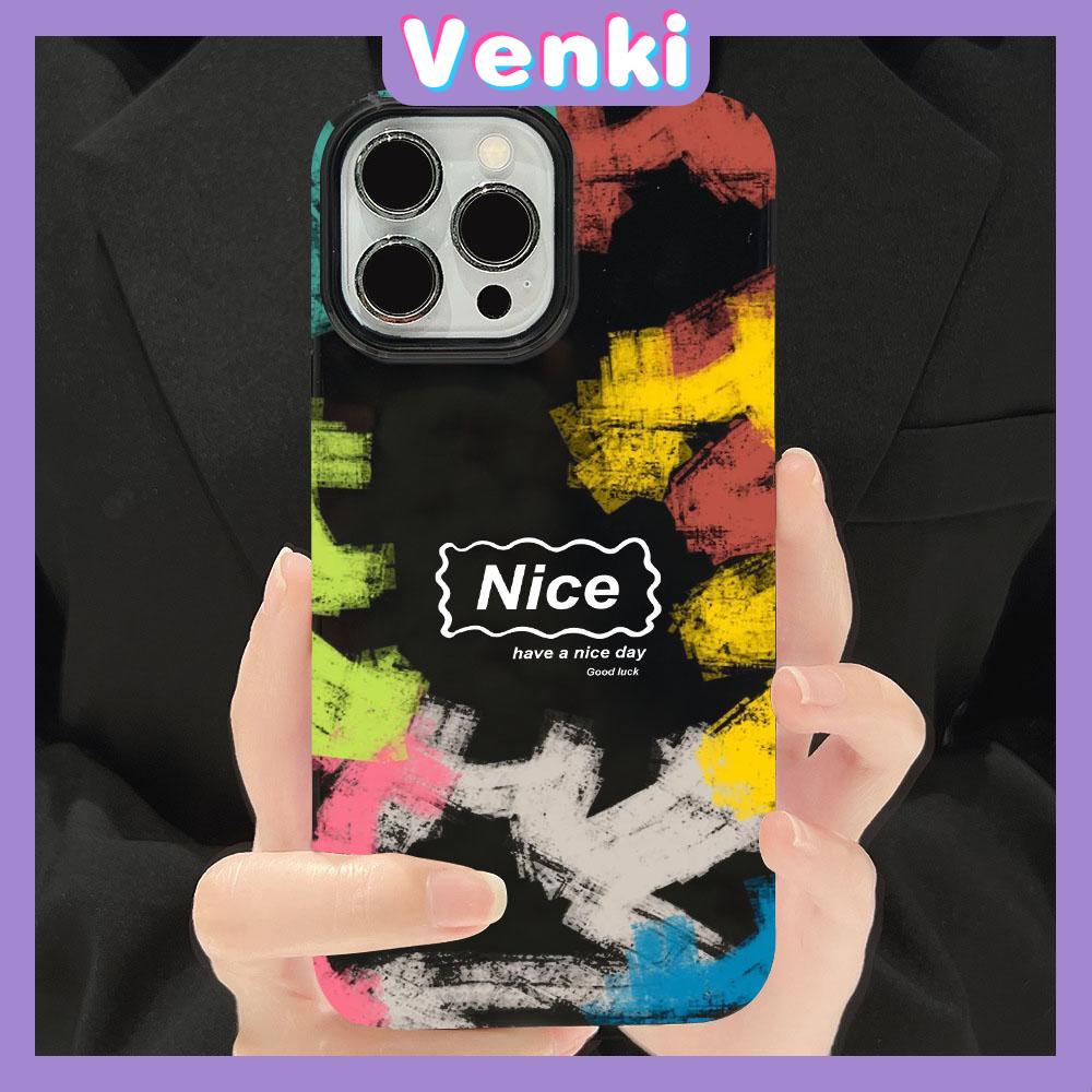 Case for iPhone 11 Soft TPU Glossy Black Candy Case Random Painted Graffiti Camera Protection Shockproof For iPhone 14 13 12 11 Pro Max 7 8 Plus X XR