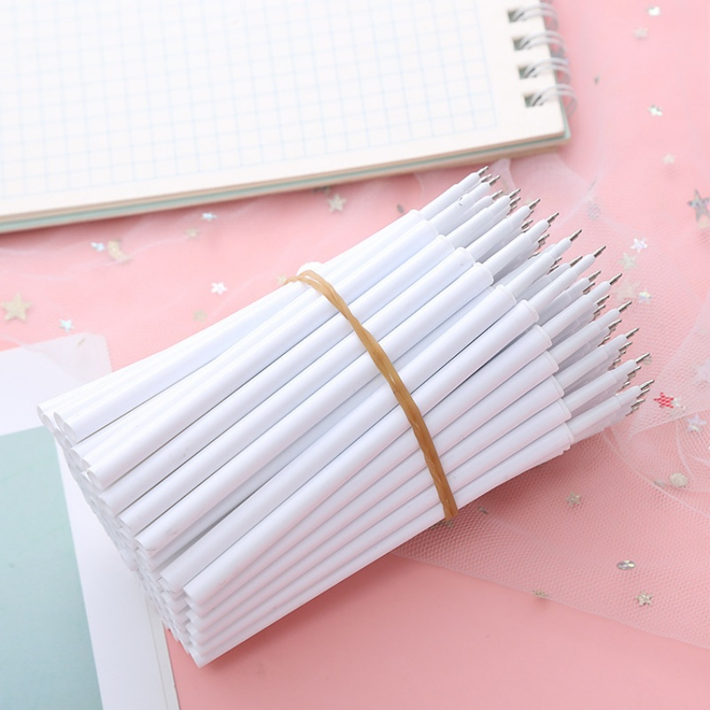Alat Tulis Kantor Tanda Tangan Batang Tinta Hitam Perlengkapan Menulis Diganti Ballpoint Pen Isi Ulang 10PCS 0.5MM Medium Nib Ball Point Pen Isi Ulang Kantor Sekolah Gel Pen Refill