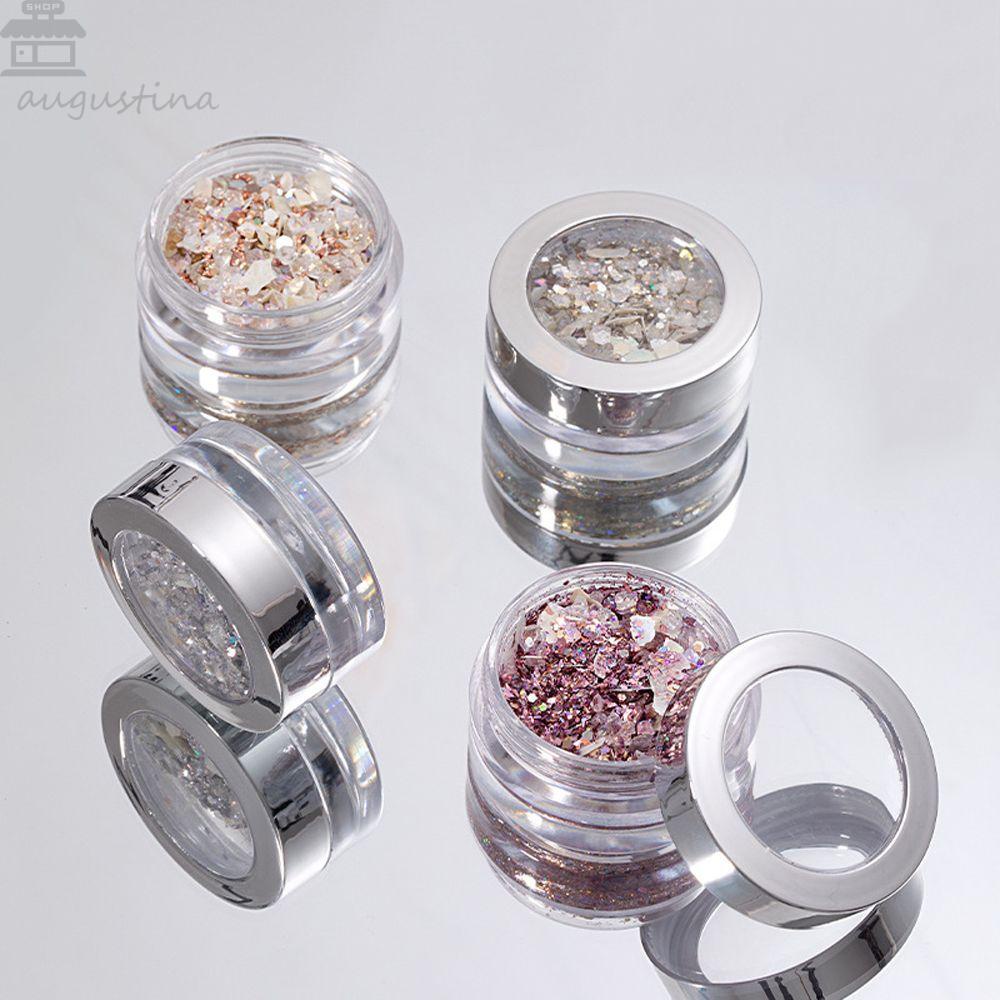 Agustina Abalone Shell Flakes Mixed 1Box Nail Charms Hexagon Manicure Aksesoris Paillette Nail Art Dekorasi