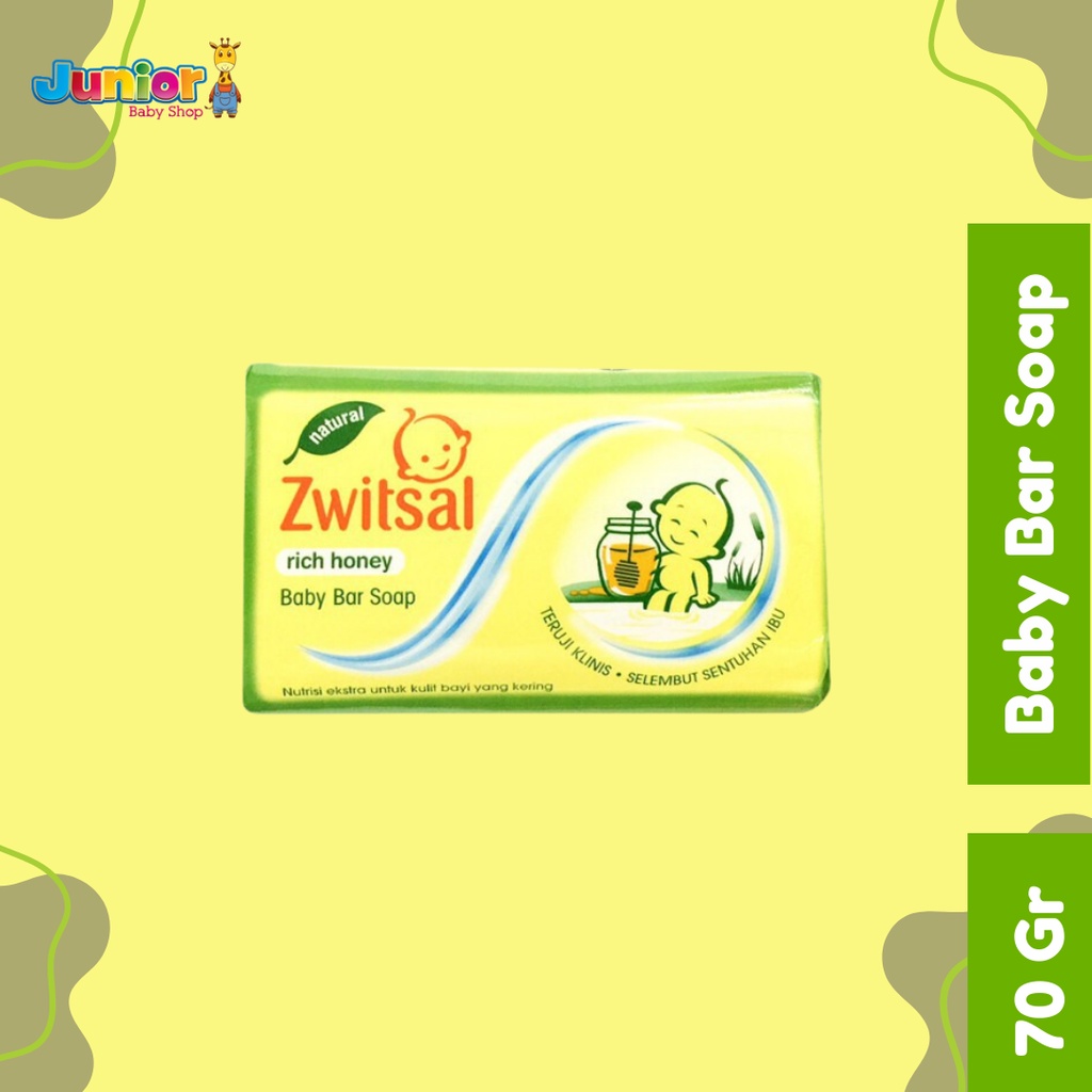 Zwitsal Natural Baby Bar Soap Rich Honey 70gr - Sabun Mandi Bayi