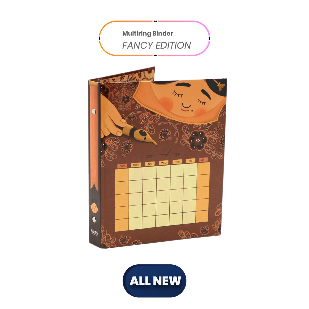 

Bantex Binder A5 20 Ring Motif Fancy Batik