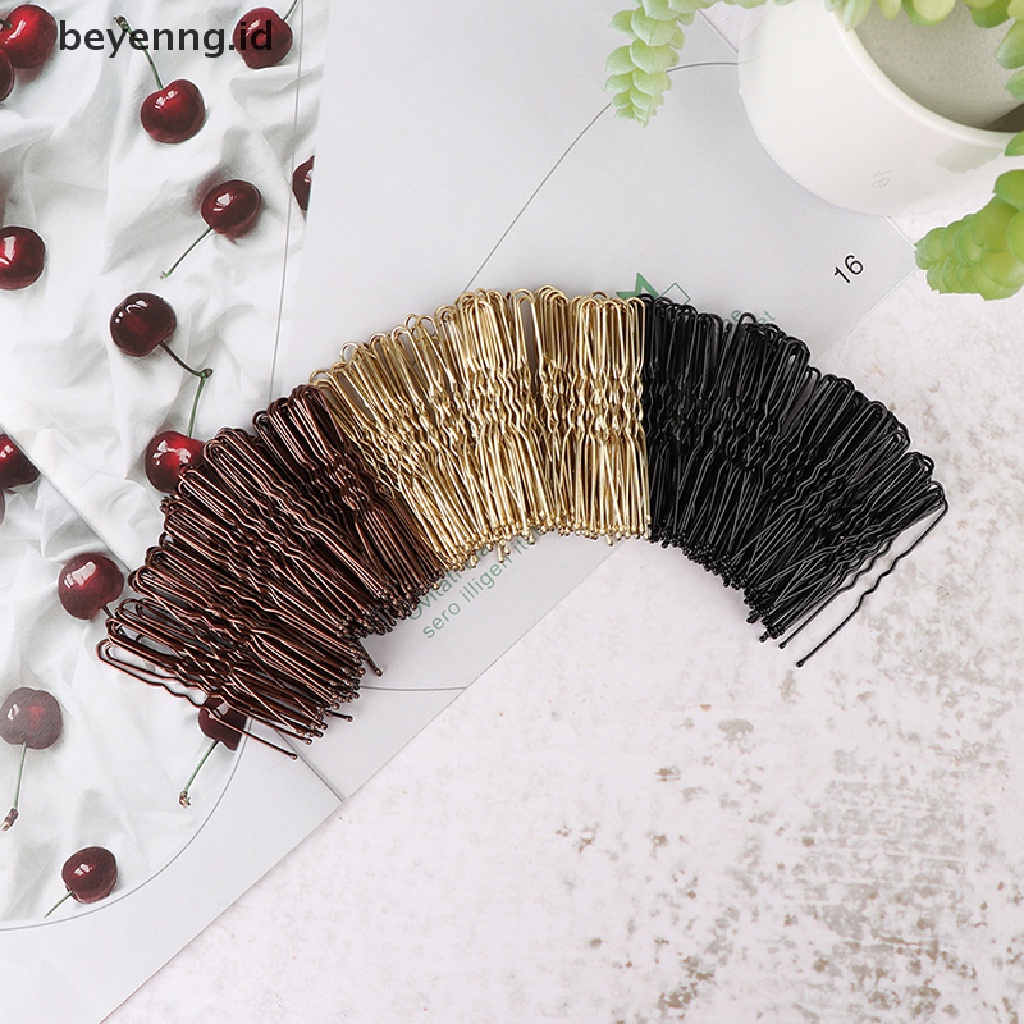 Beyen 50pcs/set Rambut Gelombang U-shaped Bobby Pin Barrette Salon Grip Clip Jepit Rambut ID