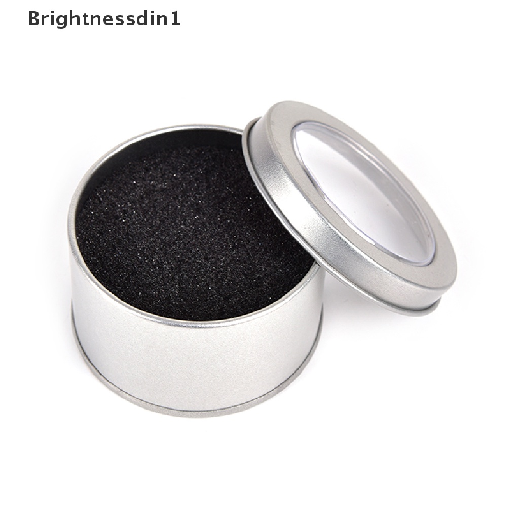 [Brightnessdin1] Perak Logam Bulat Perhiasan Kotak Jam Tangan Etalase Watch Box Holder 6.5 * 4cm Butik