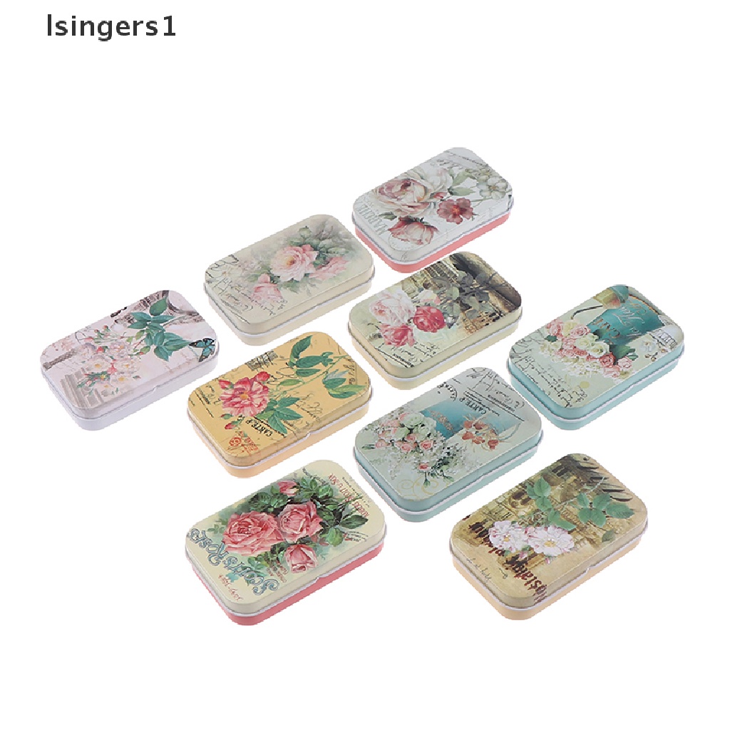 [lsingers1] Vintage flowers box Sealed jar packing Kotak Perhiasan candy box Untuk Butik Pesta