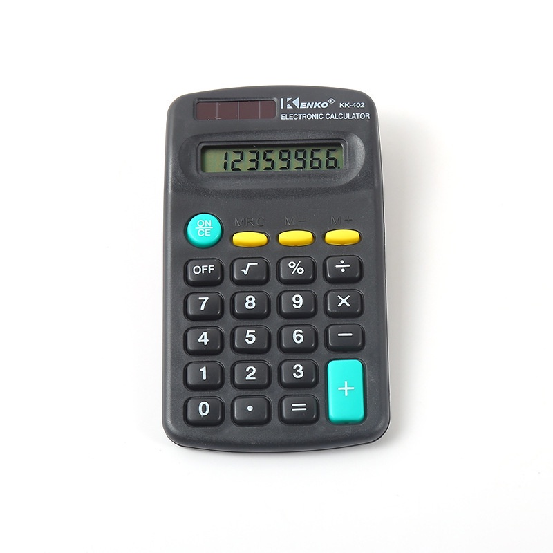 Mysterygirl - Kalkulator 8 Digit Mini Portable Desain Kartun Beruang Dengan Tombol Karet Untuk Pelajar