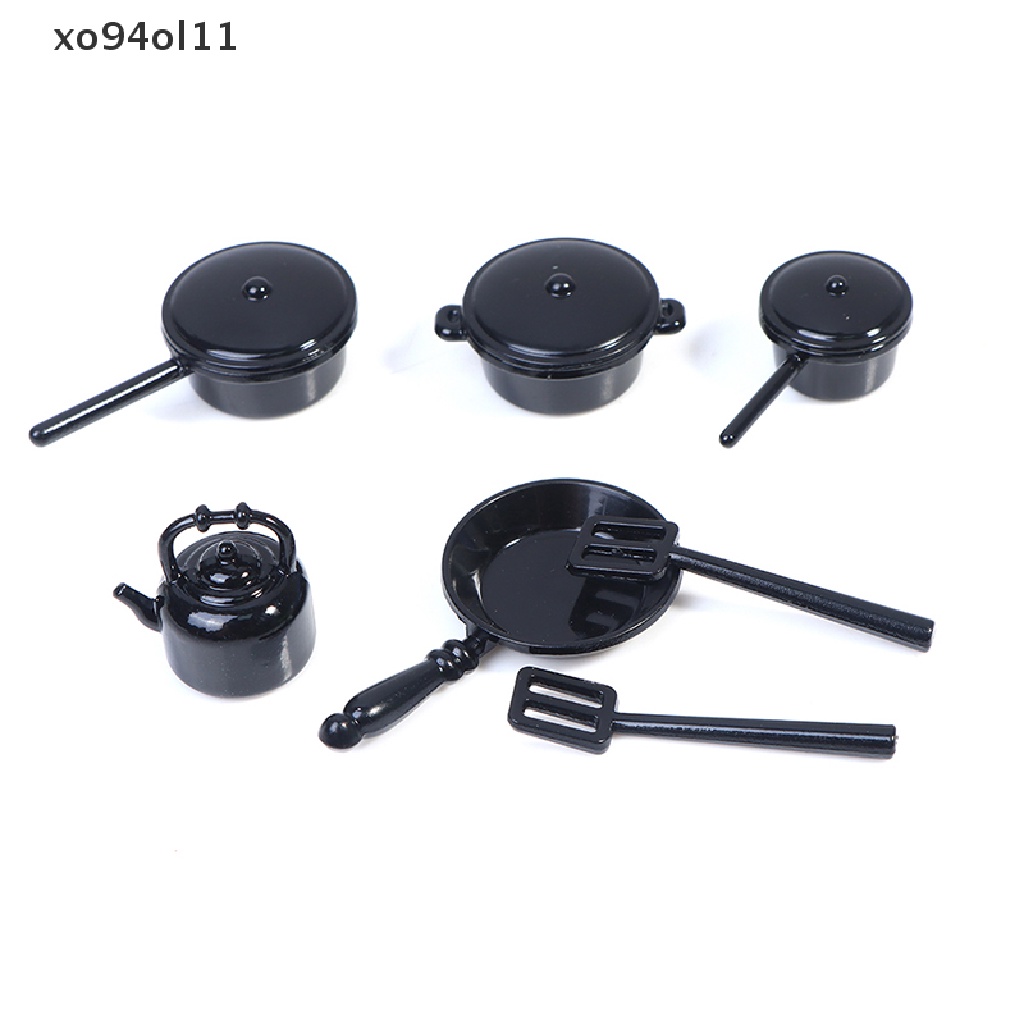 Xo 10pcs/set Rumah Boneka model Miniatur Piring Makan Dapur Dan Peralatan Dapur OL