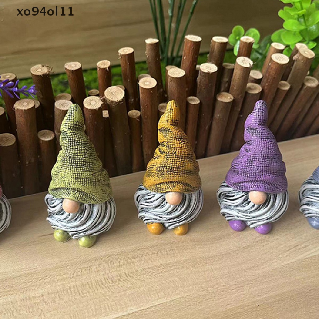 Xo Ornamen Resin Gnome Mini Lucu Alat Peraga Dekorasi Patung Kurcaci Untuk Meja Outdoor Taman Teras Rumput Decor Statue OL