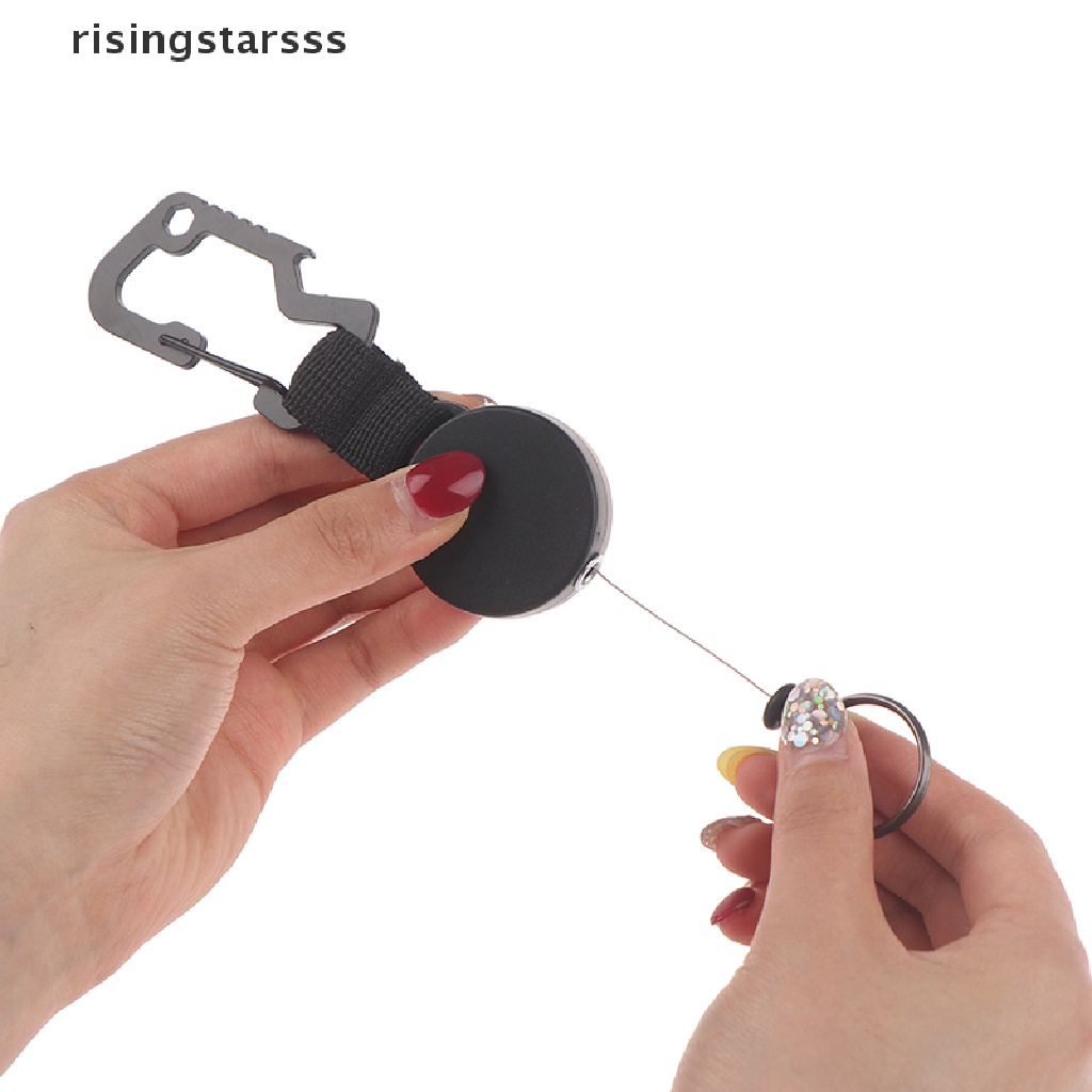 Rsid Span-new Retractable Keychain Heavy Duty Badge Holder Reel Dengan Multitool Carabiner Klip Jelly