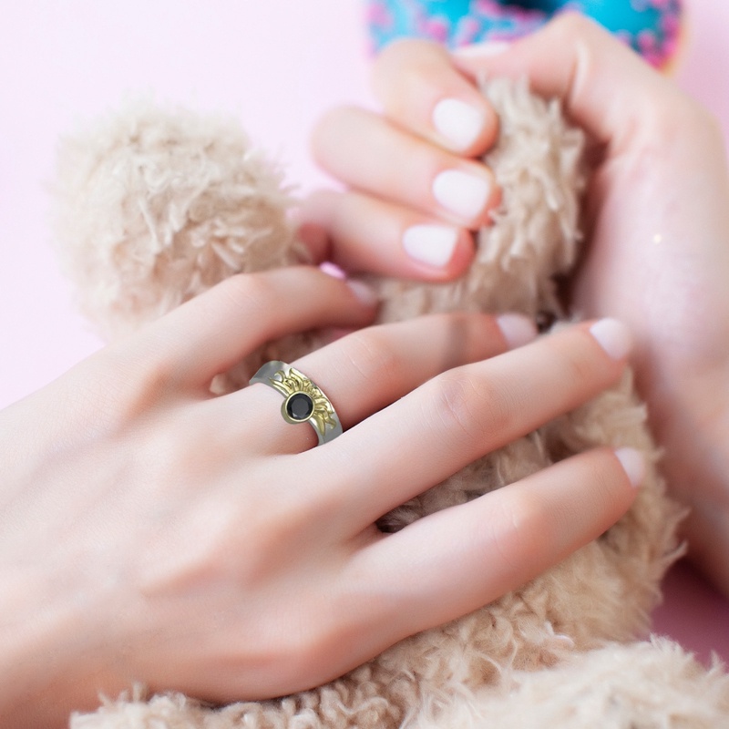 Tren Cinta Unik Tipe Hati Double Layer Pria Dan Wanita Universal Alloy Ring Cincin Couple