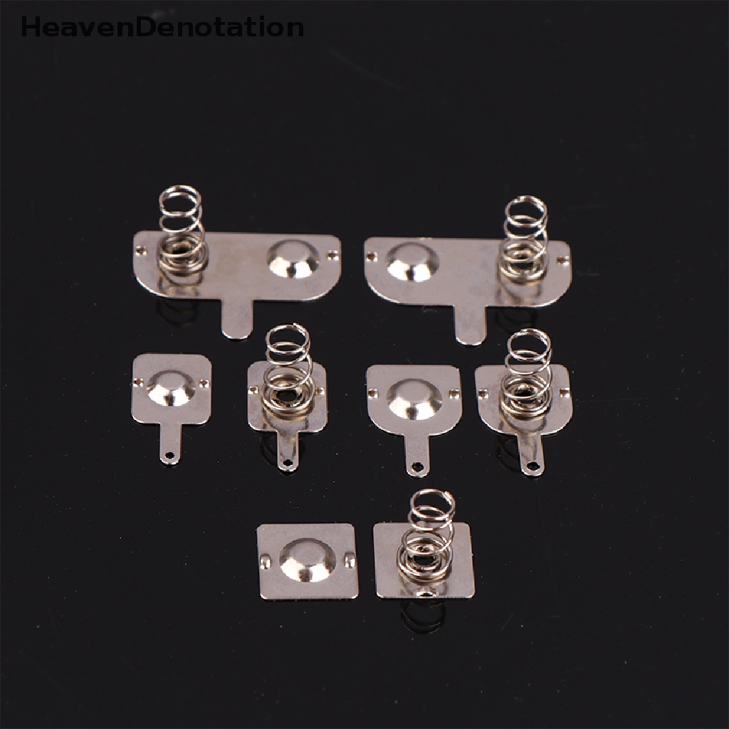 [HeavenDenotation] 10pcs Spring Sheet12 * 10/12MM Contact Sheet AA Kotak Positif Dan Negatif Lembaran 0.3MM Besi+Nikel Plag AA Spring HDV