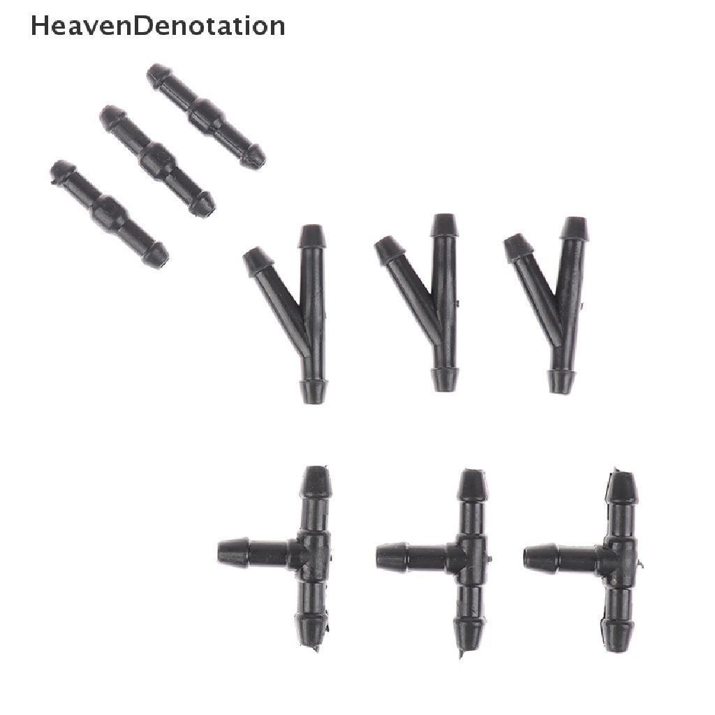 [HeavenDenotation] 10pcs Konektor Pipa Joiner Universal Air Bensin Wiper Nozzle Selang Tubing HDV