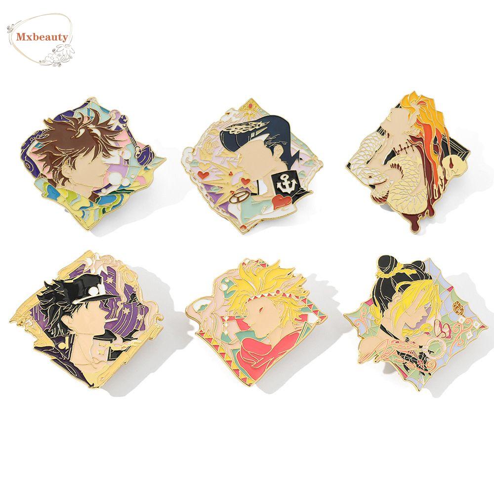 Mxbeauty JoJo Bizarre Adventure Aksesoris Ransel Logam Bros Pakaian Dekorasi Kartun Lencana Pin Enamel Bros