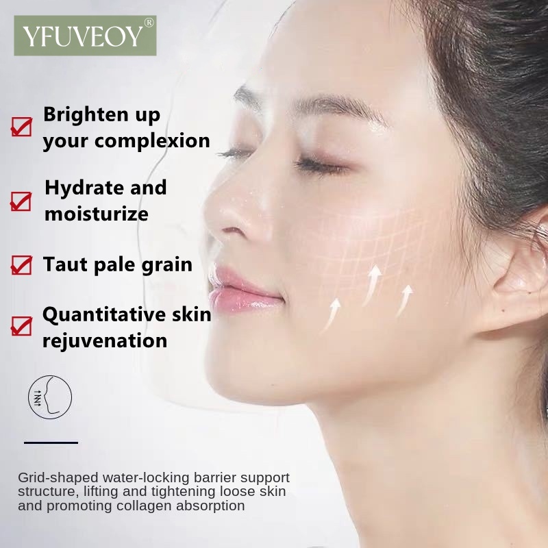 [20 Pcs/Kotak] YFUVEOY Collagen Firming Sleeping Mask Masker Pemutih Kolagen Malam Wajah Untuk Pelembab Wajah Pemutih Anti-penuaan Anti-kerut Mengencangkan dan Mengecilkan Pori-Pori