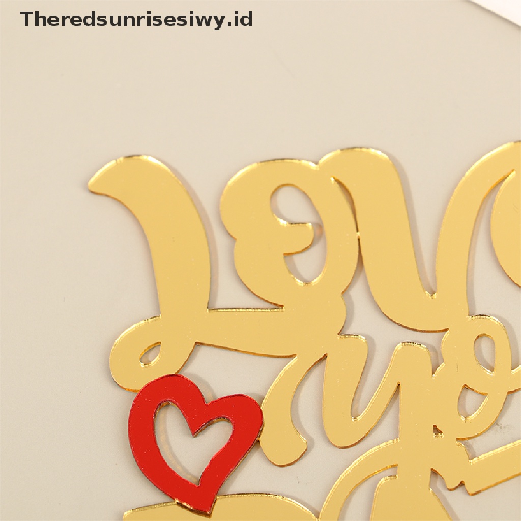 # Kado Mom &amp; PAPA DIY # Hiasan Kue Pesta Hari Ayah Gold Hitam Akrilik Daddy Birthday Cake Topper~