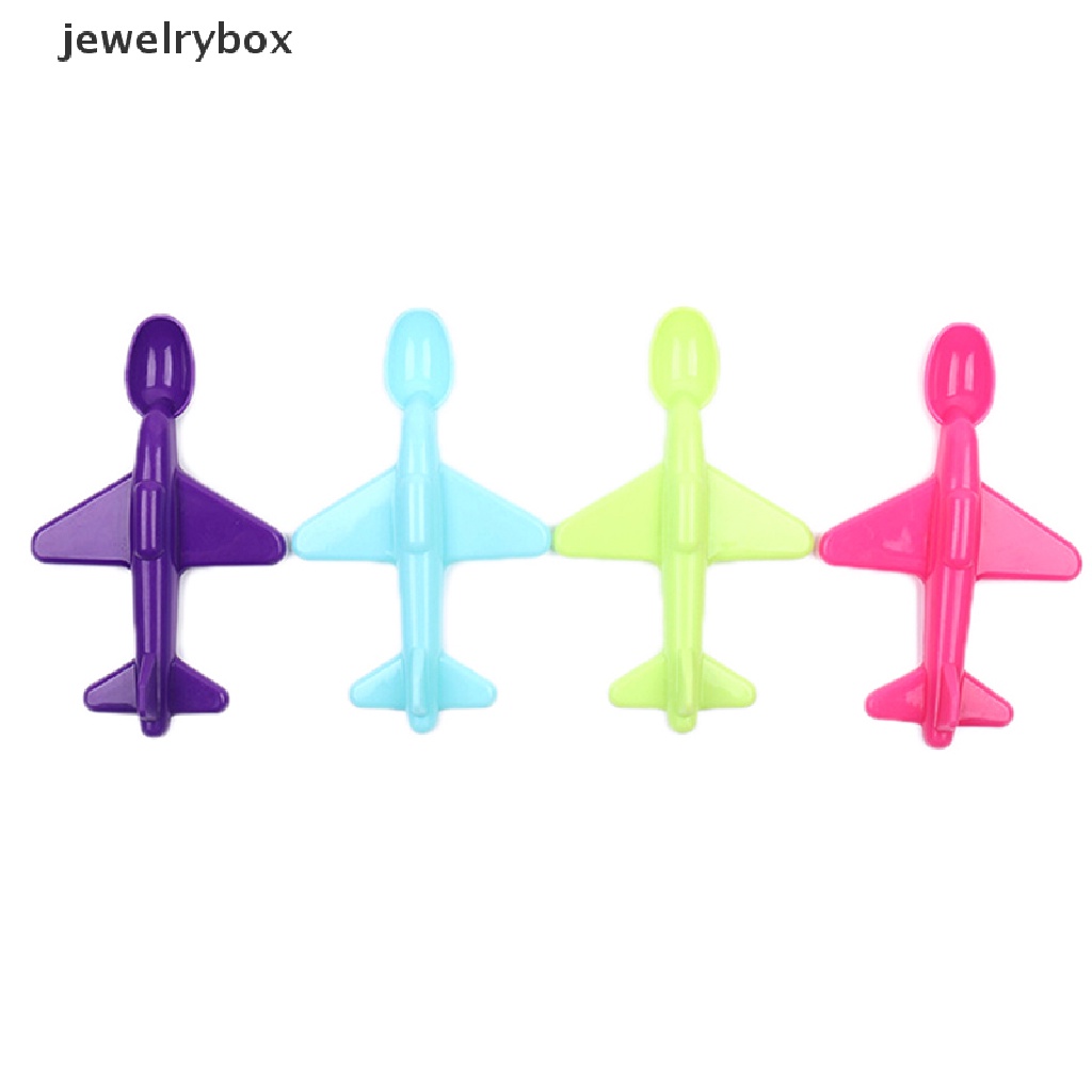 [jewelrybox] Fashion Sendok Pelatihan Bayi Bentuk Pesawat Gagang Panjang Anak Sendok Peralatan Makan Butik