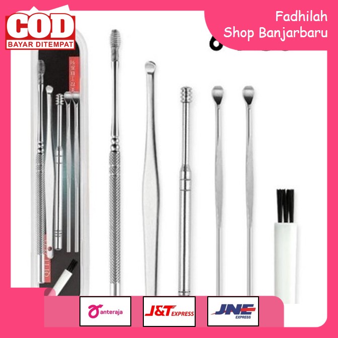 PEMBERSIH TELINGA KOREK KUPING EAR WAX PICKER 6 PCS | FADHILAH SHOP BJB