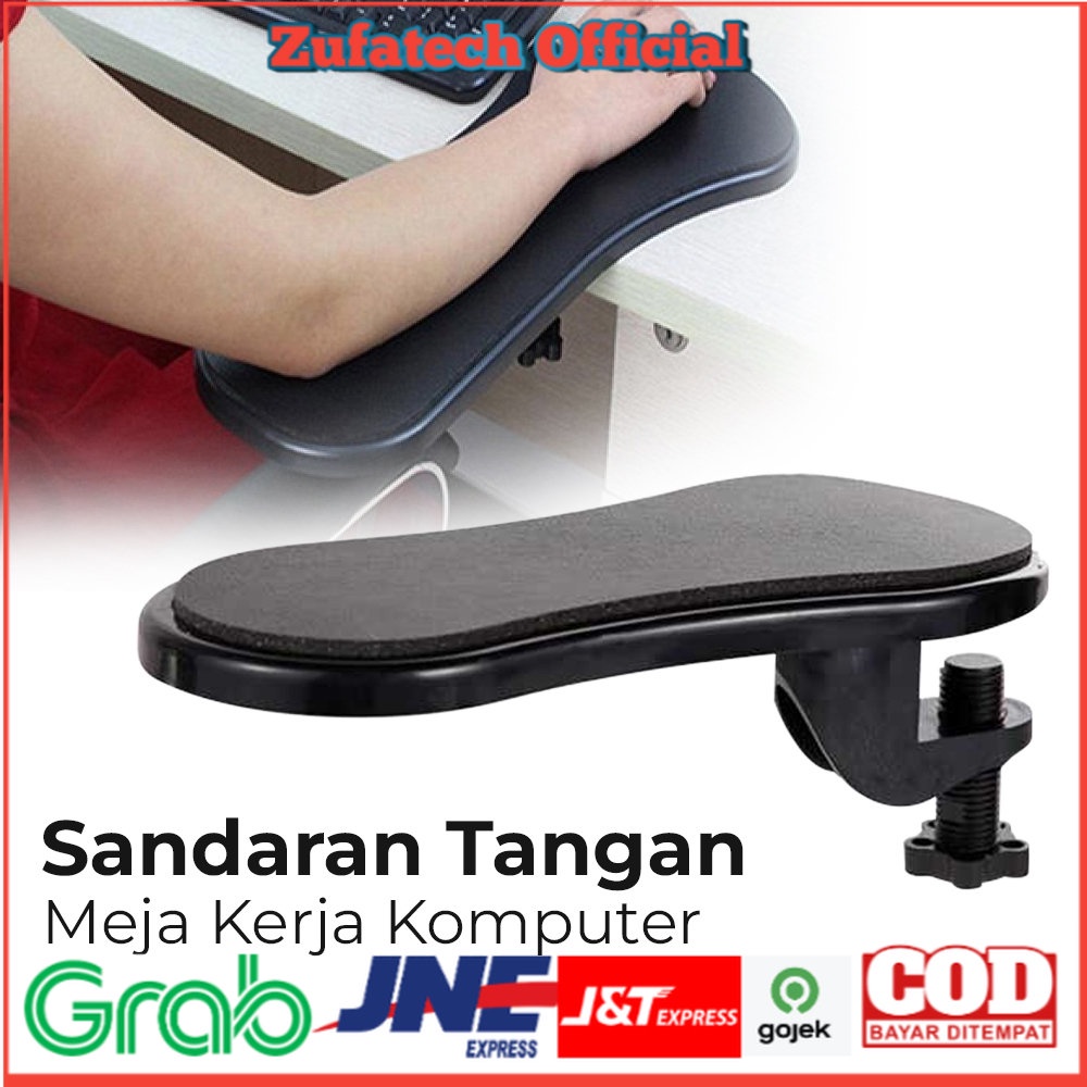 Sandaran Tangan Meja Kerja Komputer Arm Rest Pad - Black - OMHX0KBK