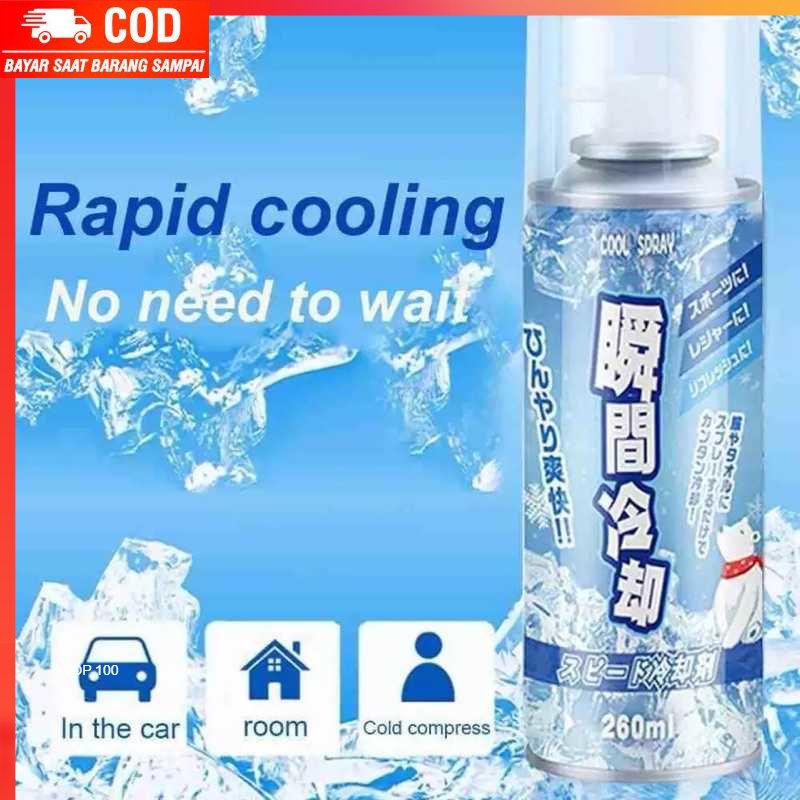 ( 100% BARANG ORI ) Cray Spray Pendingin Mobil Rapid Cooling Agent 260 ml - CY-260